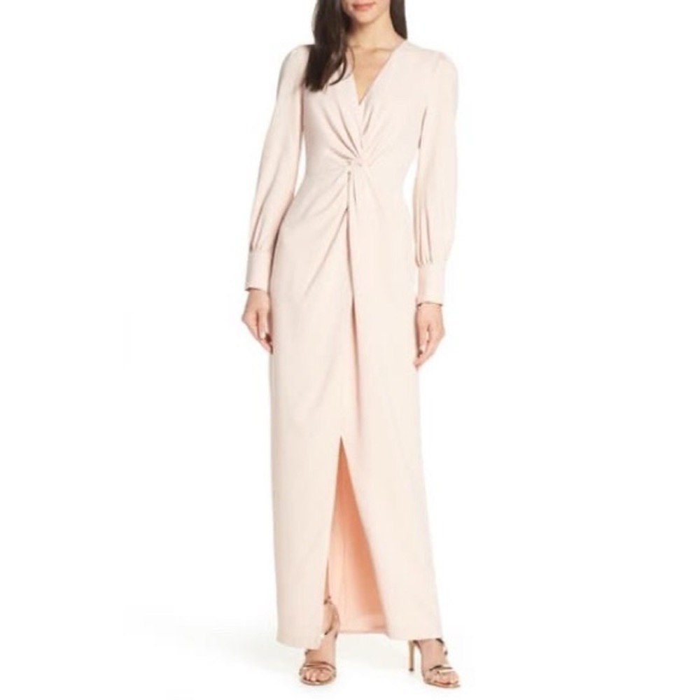Harlyn Twist Waist Front  Slit Wrap Maxi Dress